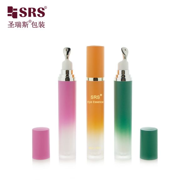 LR001 15ML 20ML Luxury Acrylic Bottle With Metal Applicator Zinc Alloy Material