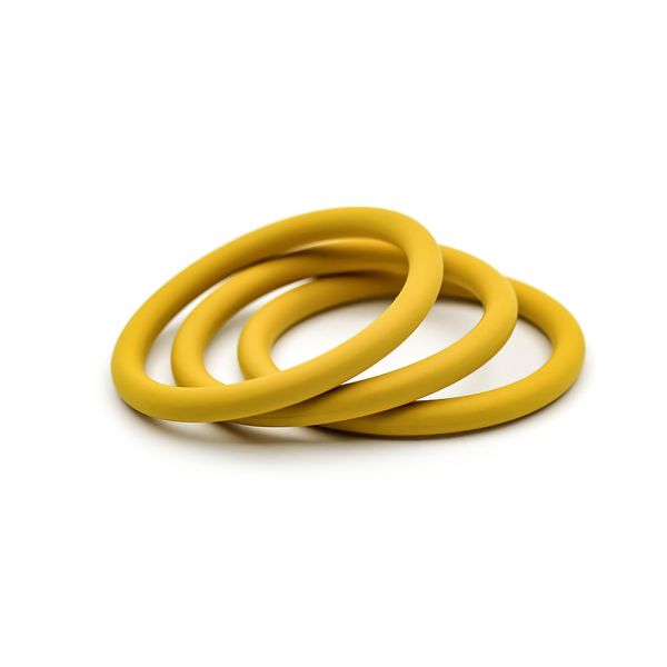 Yellow Silicone Sealing Rings FKM NBR Rubber O Ring Compression Moulded
