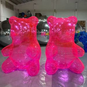 Colorful Airtight Transparent PVC Clear Inflatable Gummy Bear Inflatable Teddy