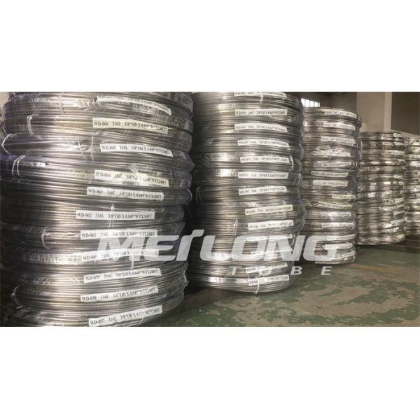 Seamless Stainless Steel Capillary Coiled Tubing Chemical Injection Line 1 2