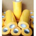 Dark Yellow 100mil Small Core Crepe Paper Masking Tape For Painting Industry for sale