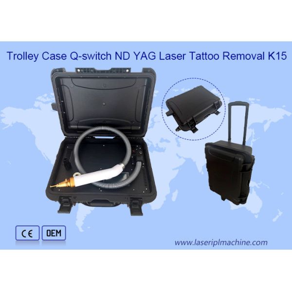Buy Trolley Case 1064nm 532nm 1320nm Q Switch Nd Yag Laser Tattoo Removal Machine at wholesale prices