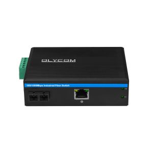 60KM Industrial PoE Media Converter Gigabit Ethernet SC Fiber Duplex Unmanaged