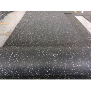 Quality Colorful EPDM Dots 3-20mm Black Base Recycled Rubber Flooring Rolls Perfect for Home and Commercial Gym Equipment for sale