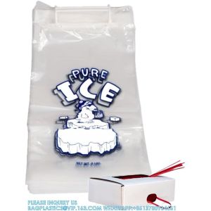 Recycle Large Capacity Durable 8/10/20 Lb Ice Bag Set Pack Ldpe Plastic Wicket