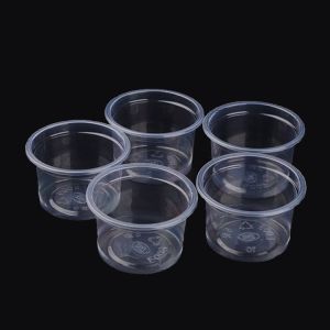 Mini PP Plastic Disposable Sauce Cup Clear 1oz 3oz 4.5oz