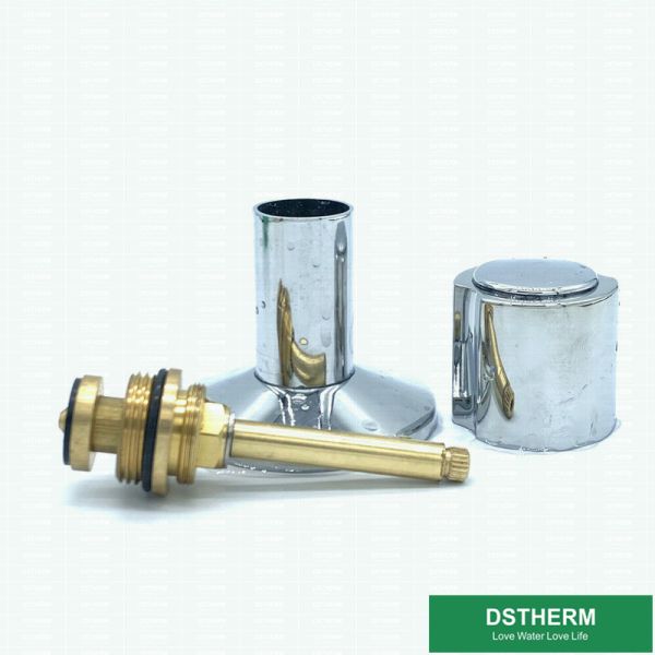 Buy Stop Valve Cartridges Top Parts Chrome Plated Round Hexagonal Handle at wholesale prices