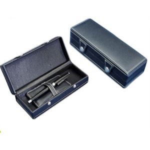Elegant PU leather empty gift pens with pen cases