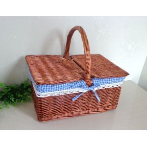 Handmade Natural Willow Wicker Picnic Basket Cheap Lunch Bags Hot sale products