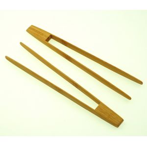 bamboo wooden food service tong