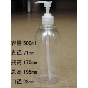 250ML 500ML 1000ML Round Cosmetic PET/HDPE Bottles with Spray,Lotion,fliotop