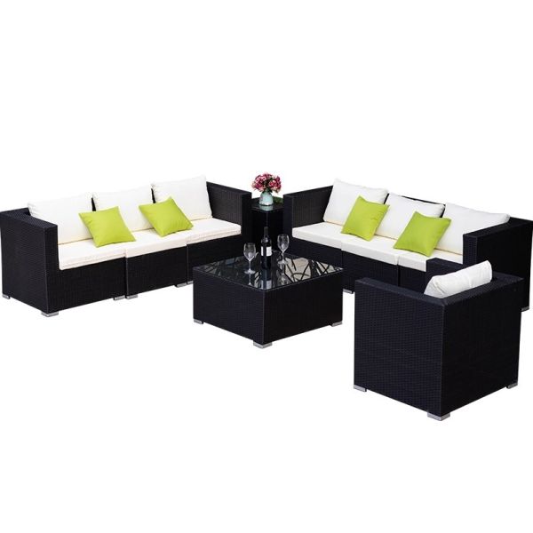 Buy Outdoor Sofa Set Patio Garden Yard Table And Chairs Waterproof And Sunproof Rattan Woven Wicker Sofa For Terrace at wholesale prices