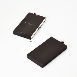 Customized Logo Black Cardboard Mobile Phone Case Packaging Drawer Box