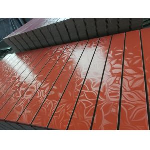 Exhibition Hook Prelaminated MDF Board , Grooved UV 18mm MDF Sheet 1200x2400mm