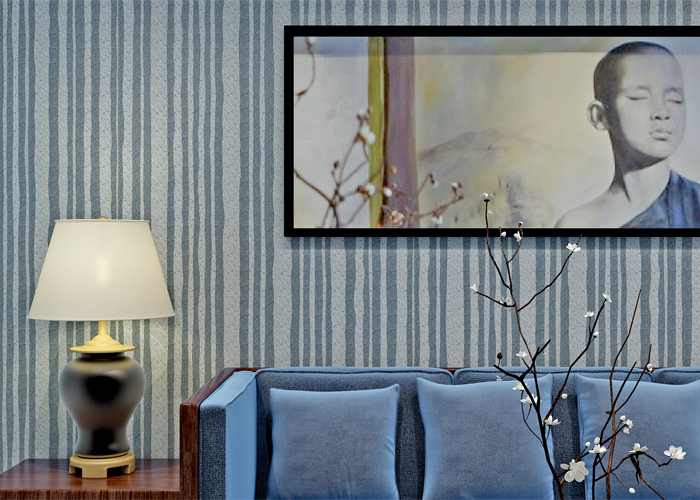 Black And Grey Striped Wallpaper / Contemporary Vertical Striped Wallpaper