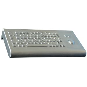 IP65 waterproof mountable stainless steel kiosk metal keyboard with trackball