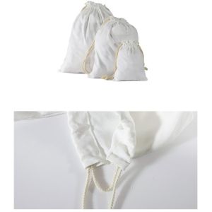 Logo Printing Sublimation Canvas Bags Storage Sublimation Drawstring Bag