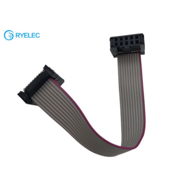 2*5pin IDC 2.54mm Pitch Pinrex Bump With Strain Relief Flat Ribbon Cable 0.635mm