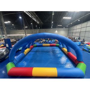 Kids Inflatable Swimming Pool with Cover 10x8x3.5ft PVC