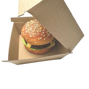 Customized Hamburger Box With Disposable Eco-friendly Food Grade Cowhide