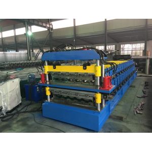 Two Layer Tile Profile Roll Forming Machine 0.35-0.6mm Thickness With 6 Ton
