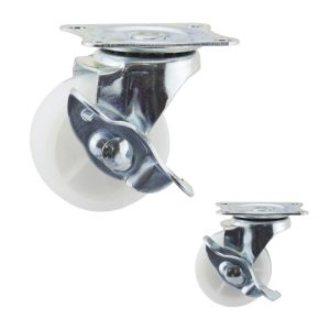 20kg Load Side Brake 1.5 Inch PP Swivel Light Duty Casters