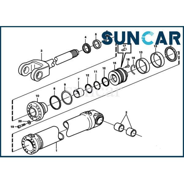 11715864 SUNCARVO.L.VO Sealing Kit Lift Cylinder Seal Repair Kit For L70E L70F Wheel Loaders