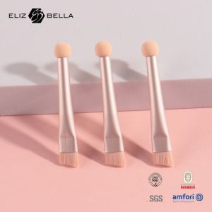 Double Ended Individual Makeup Brushes With Synthetic Hair And Sponge