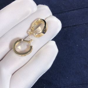 18k Gold Car Tier LOVE Earrings Full Set Gift Box With Certificate Width: 5.7 Mm