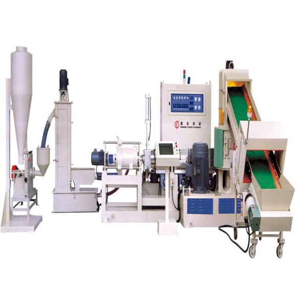 Buy PLASTICS RECYCLING PELLETIZING LINE WITH BUILT-IN AGGLOMERATION MACHINE at wholesale prices