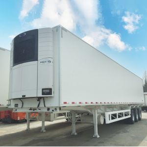 China 47FT 3 Axle Chill And Frozen Multi Temperature Refrigeration Truck Trailer With Thermoking Refrigeration Units For Fresh on sale