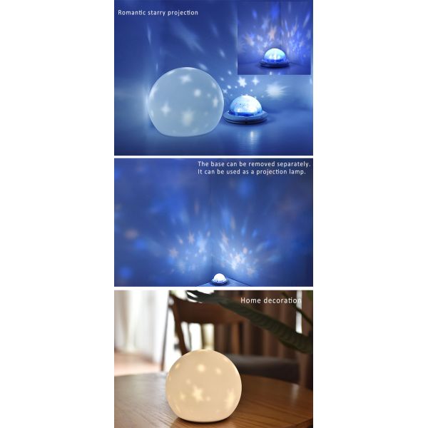 ABS Silicone Night Light Ball Rechargeable with ROHS certificate