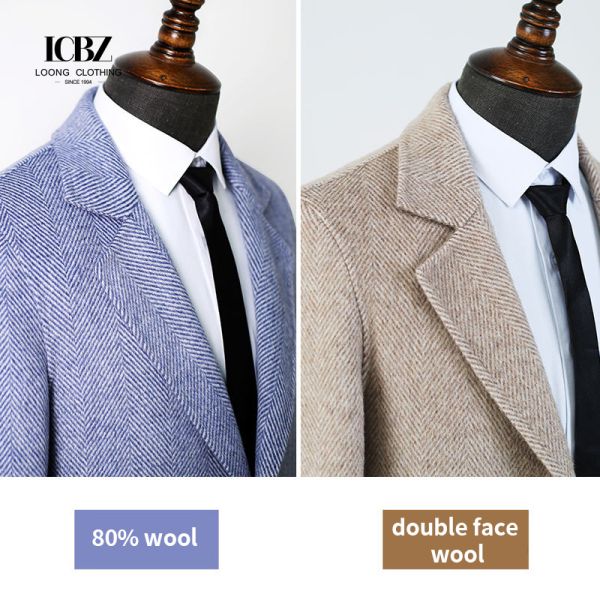Jackets Custom Luxury Trench Coats Worsted Wool Overcoat Men Warm Winter Long Men Cashmere Coat