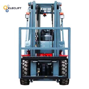 Logistic Diesel Operated Forklift 4 Wheel Steering Forklift