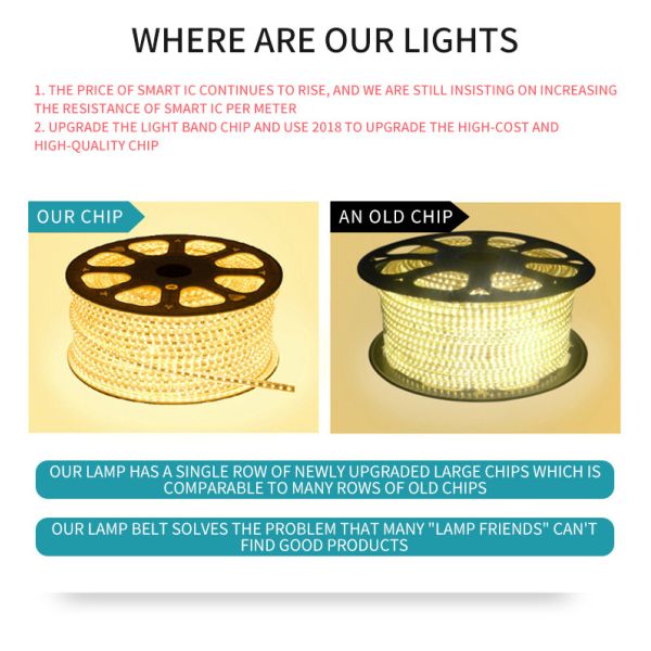 Decorative Ceiling Flexible LED Strip Lights Waterproof 180 Beads 11W