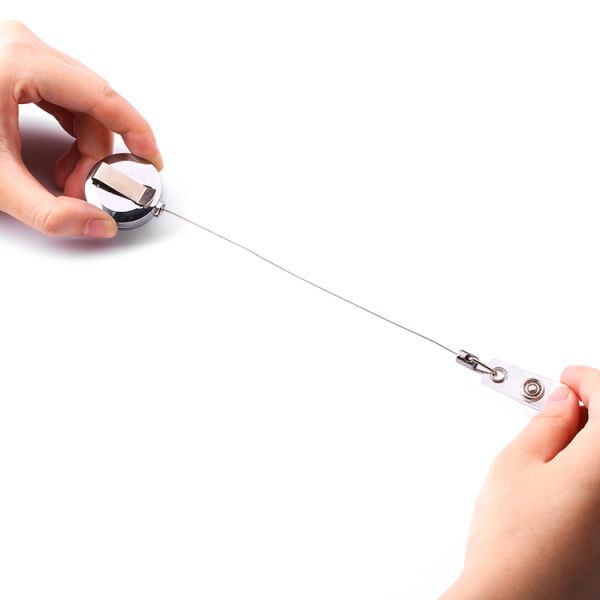 Deyi Silver Color ID Card Badge Reel