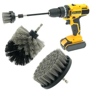 Quality 4Pcs Electric Drill Bit Scrubber Attachment With Cleaning Brush for sale