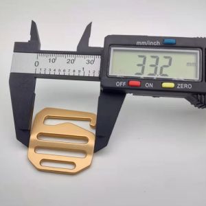 Luggage Plastic Tri Glide Buckle 38.8mm*33.2mm Gold Slide Buckle