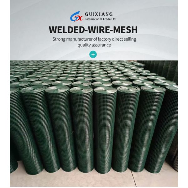 12 Gauge Vinyl Coated Welded Wire Fencing with Galvanized Steel Wire 3.7-50m Length