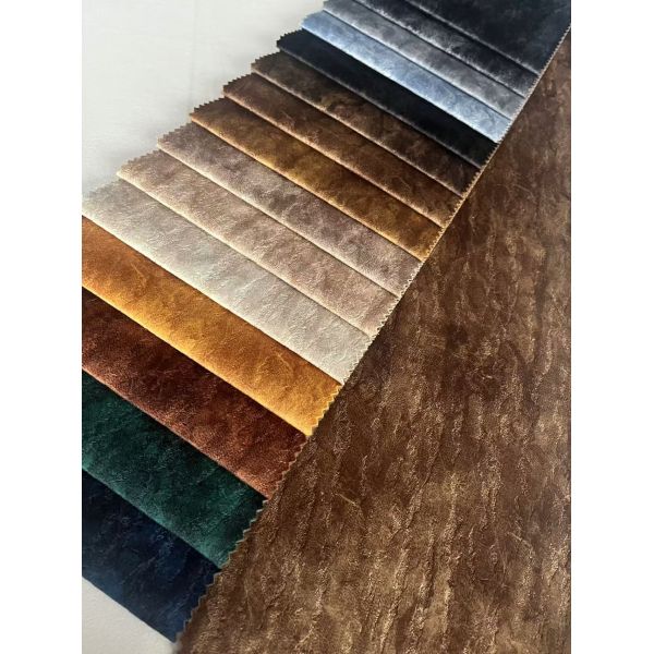 100% Polyester Velvet Sofa Fabric Printed Embossed Velvet Fabric Sofa Fabric Factory