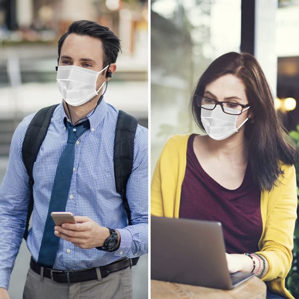 S&J 3 ply Disposable Surgical Face Mask Respirator ASTM F2100 Type2iir Mascarillas White Color Medical Mask