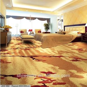 Quality Bedroom Modern Home Carpet / Cut Pile Nylon Carpet Red Plum Blossom Pattern for sale