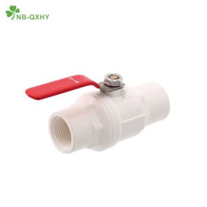 1/2" to 4" Socket Threaded PVC Two PCS Ball Valve with Ss Handle and 1 Piece Min
