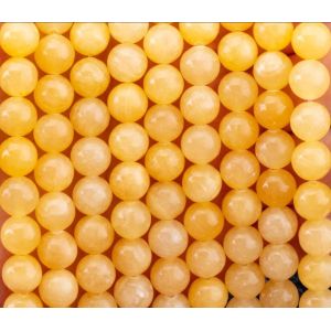 Cream Yellow Jade Natural Crystal Gemstone Loose Bead Strands Semi Precious