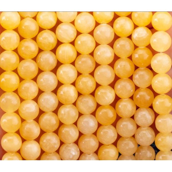 Cream Yellow Jade Natural Crystal Gemstone Loose Bead Strands Semi Precious