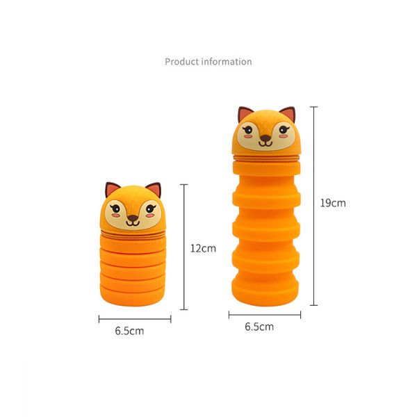 Silicone Animal Design Capacity Washable Pencil Case Stationery Set for Kids in Style