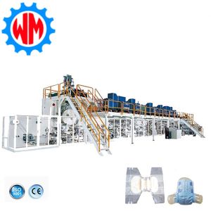 High Speed Adult Diaper Making Machine Automatic Control System Lower Energy