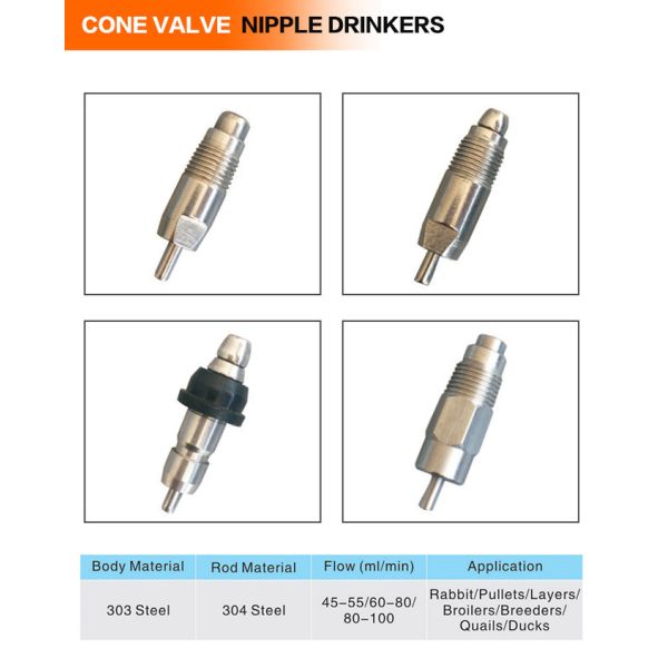 Broiler Nipple Drinker Automatic Chicken Drinker For Poultry Farming Equipment
