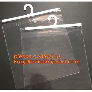 Reusable Transparent Hanger Hook Plastic Bags, biodegradable Die Cut Punch