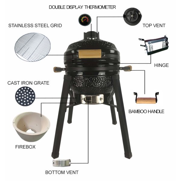 Pizza Owen Grill Heat Diffuser Stone Kamado Grill Gas Set Kitchen Ceramic Yixing Kimstone Series Outdoor CAST IRON AGA